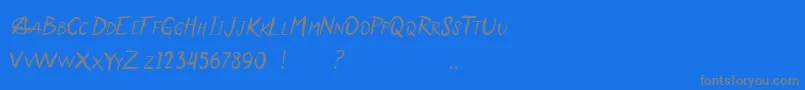 Anarchaos Font – Gray Fonts on Blue Background