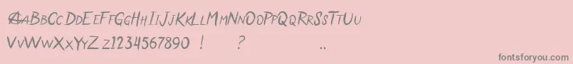 Anarchaos Font – Gray Fonts on Pink Background