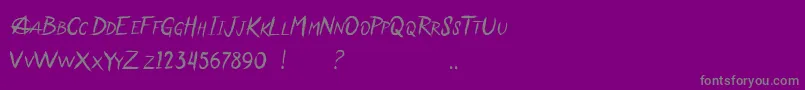 Anarchaos Font – Gray Fonts on Purple Background