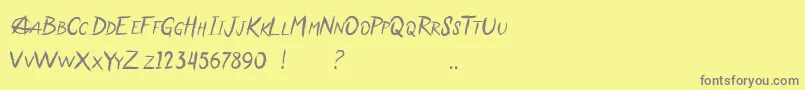 Anarchaos Font – Gray Fonts on Yellow Background