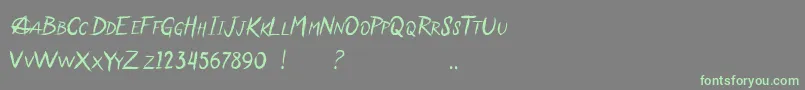 Anarchaos Font – Green Fonts on Gray Background