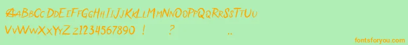 Anarchaos Font – Orange Fonts on Green Background