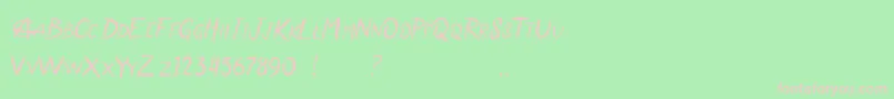 Anarchaos Font – Pink Fonts on Green Background