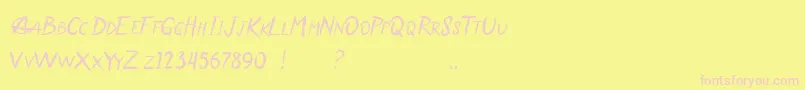 Anarchaos Font – Pink Fonts on Yellow Background