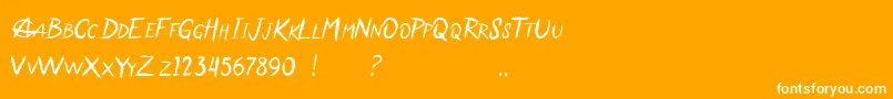 Anarchaos Font – White Fonts on Orange Background