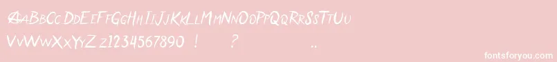 Anarchaos Font – White Fonts on Pink Background