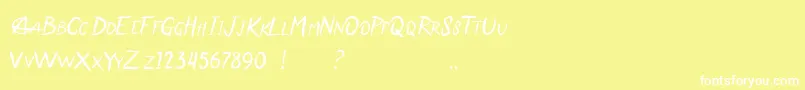 Anarchaos Font – White Fonts on Yellow Background