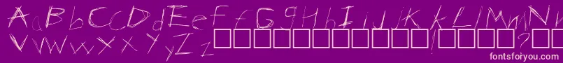Anarchy Font – Pink Fonts on Purple Background