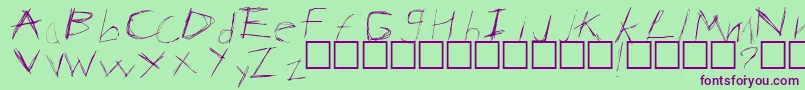 Anarchy Font – Purple Fonts on Green Background