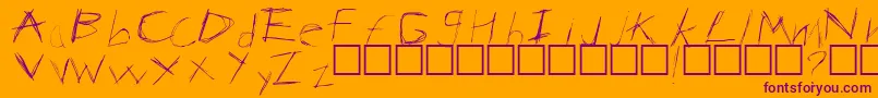 Anarchy Font – Purple Fonts on Orange Background