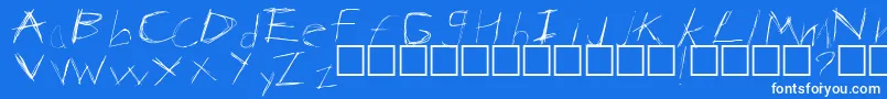 Anarchy Font – White Fonts on Blue Background