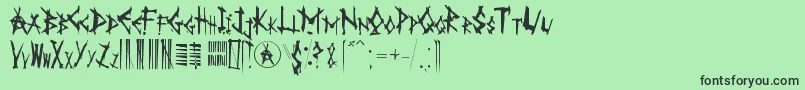 AnarK Font – Black Fonts on Green Background