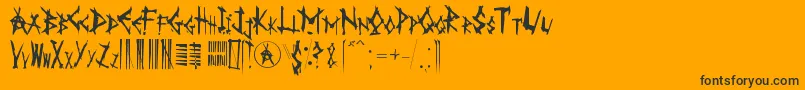 Más sobre la fuente AnarK fuente AnarK – Fuentes Negras Sobre Fondo Naranja