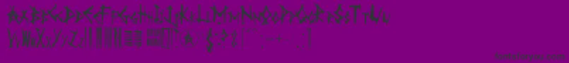 AnarK-Schriftart – Schwarze Schriften auf violettem Hintergrund
