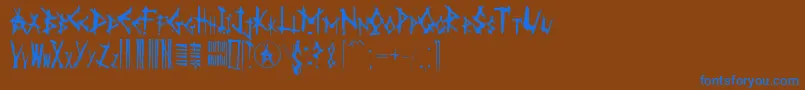 AnarK Font – Blue Fonts on Brown Background