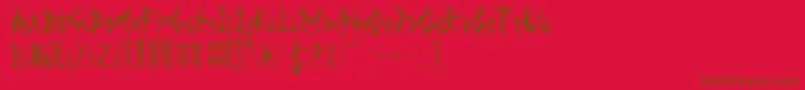 AnarK Font – Brown Fonts on Red Background