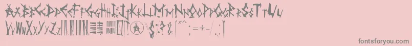 Fonte AnarK – fontes cinzas em um fundo rosa