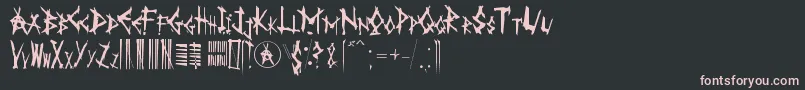AnarK Font – Pink Fonts on Black Background