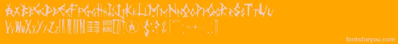 AnarK Font – Pink Fonts on Orange Background