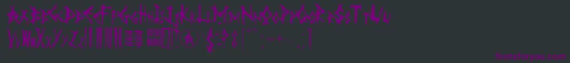 AnarK-Schriftart – Violette Schriften auf schwarzem Hintergrund