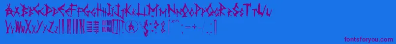 AnarK Font – Purple Fonts on Blue Background