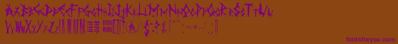 AnarK Font – Purple Fonts on Brown Background