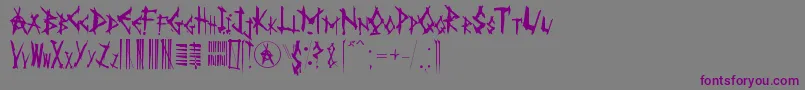 フォントAnarK – 紫色のフォント、灰色の背景