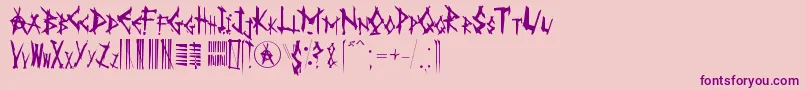 AnarK Font – Purple Fonts on Pink Background