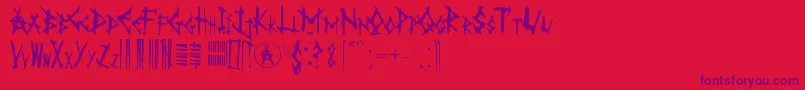 AnarK Font – Purple Fonts on Red Background