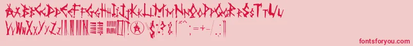 AnarK Font – Red Fonts on Pink Background