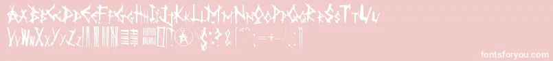 AnarK Font – White Fonts on Pink Background
