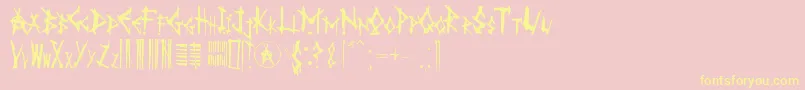 AnarK Font – Yellow Fonts on Pink Background