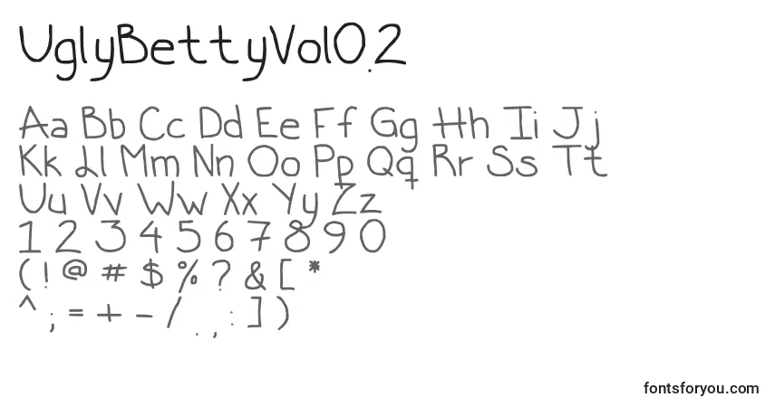 Шрифт UglyBettyVol0.2 – алфавит, цифры, специальные символы