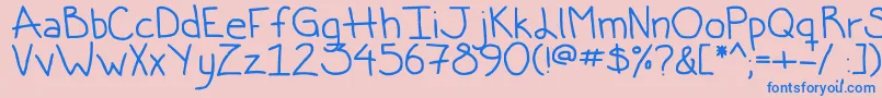 UglyBettyVol0.2 Font – Blue Fonts on Pink Background