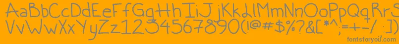 UglyBettyVol0.2 Font – Gray Fonts on Orange Background