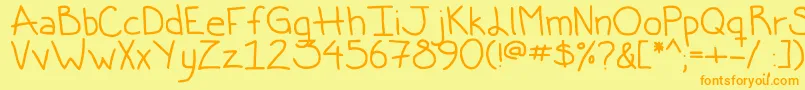 UglyBettyVol0.2 Font – Orange Fonts on Yellow Background