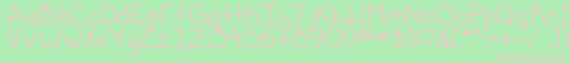 UglyBettyVol0.2 Font – Pink Fonts on Green Background