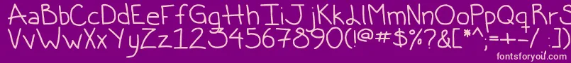 UglyBettyVol0.2 Font – Pink Fonts on Purple Background