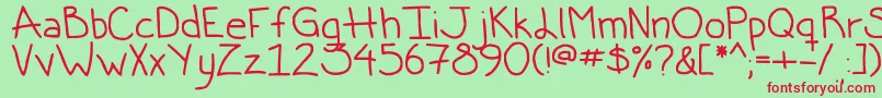 UglyBettyVol0.2 Font – Red Fonts on Green Background