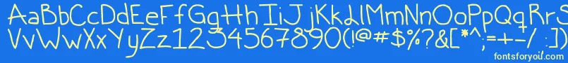 UglyBettyVol0.2 Font – Yellow Fonts on Blue Background