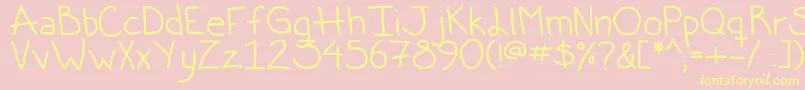 UglyBettyVol0.2-Schriftart – Gelbe Schriften auf rosa Hintergrund