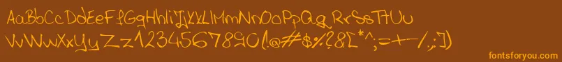 ANASPARA Font – Orange Fonts on Brown Background