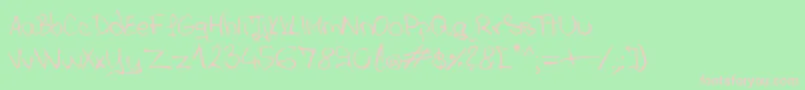 ANASPARA Font – Pink Fonts on Green Background