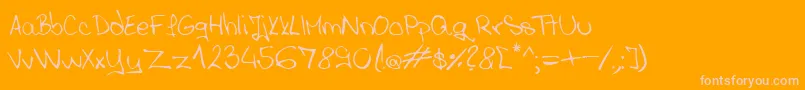 Шрифт ANASPARA – розовые шрифты на оранжевом фоне