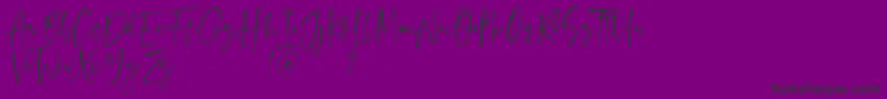 Anastacy Font – Black Fonts on Purple Background