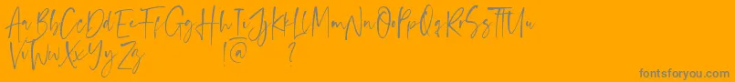 Anastacy Font – Gray Fonts on Orange Background