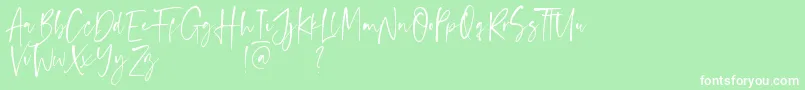 Anastacy Font – White Fonts on Green Background