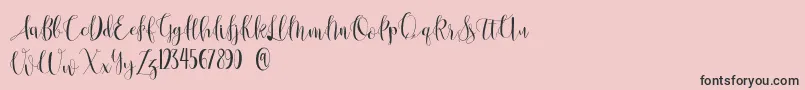 Anastasia -Schriftart – Schwarze Schriften auf rosa Hintergrund