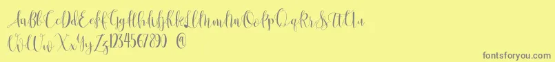 Anastasia  Font – Gray Fonts on Yellow Background