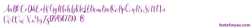 Anastasia  Font – Purple Fonts on White Background